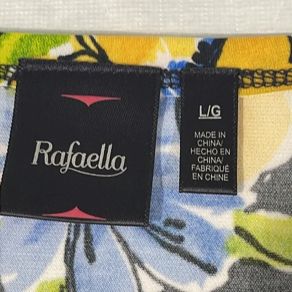 Rafaella women’s size large floral pattern maxi dress with side slits stretchy - Picture 10 of 16